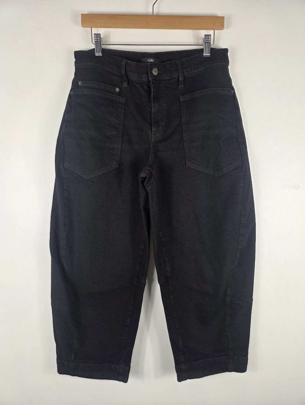 Ruti The Petite Slouchy Barrel High Waist Relaxed Jeans Black - Picture 4 of 13